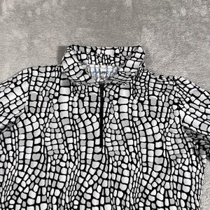 IBKUL Pullover Shirt Womens Small Abstract Print Long Sleeve Quarter Zip Golf To